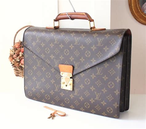 louis vuitton victor briefcase blue grey|authentic Louis Vuitton vintage purses.